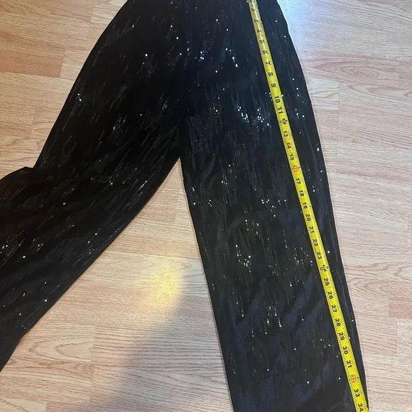 Zara Black Sequin Pants - Picture 5 of 5